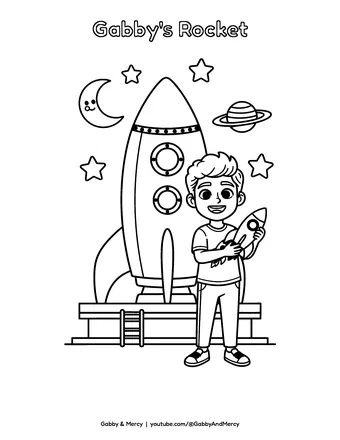 Coloring page preview: Gabby's Rocket