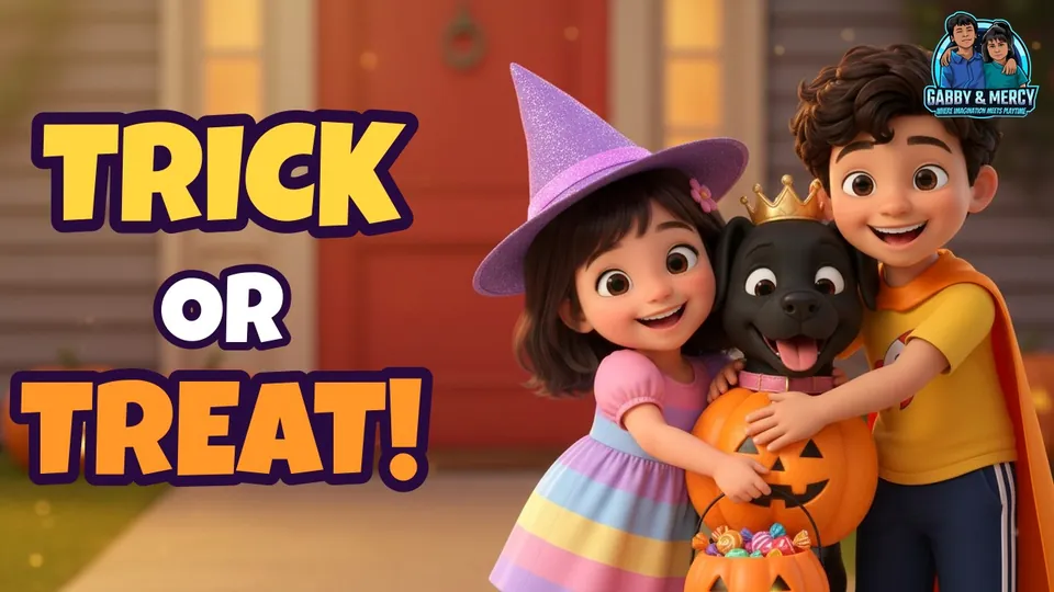 Trick or Treat Song with Gabby, Mercy and Sophie